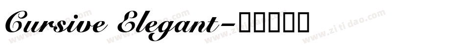 Cursive Elegant字体转换